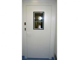 Porte pivotante bi-affleurante HPL / Styrofoam
